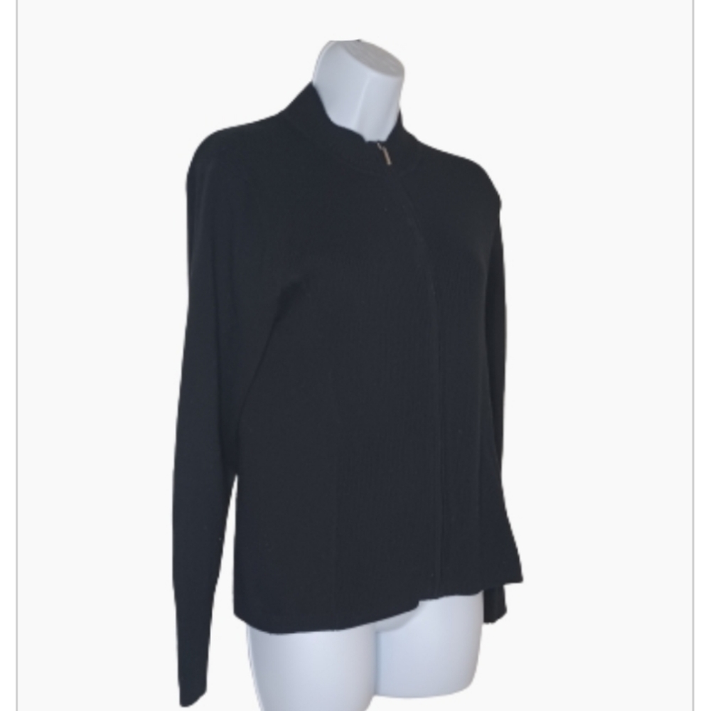 Shu Shu Black Zip up Track Jacket, sz S